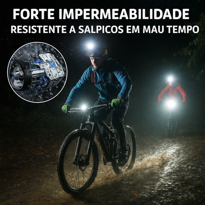 Lanterna de cabeça recarregável super brilhante e de alta potência