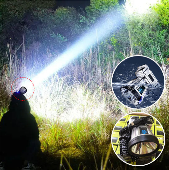 LumiX Pro - Lanterna de Cabeça LED Recarregável